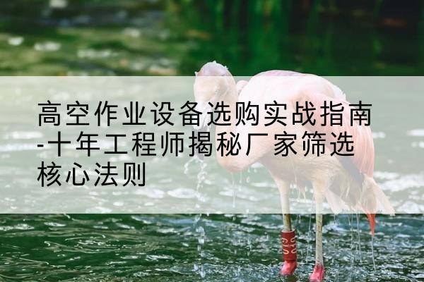 来安剪叉式升降机厂家-高空作业设备选购实战指南-十年工程师揭秘厂家筛选核心法则
