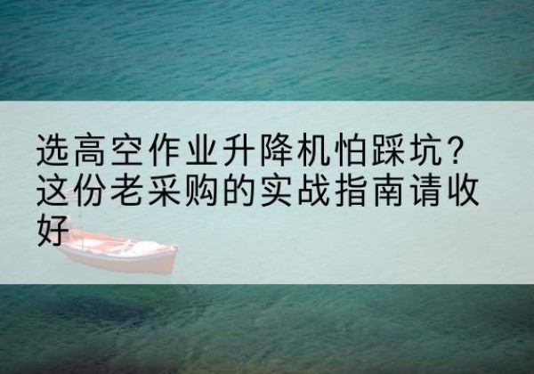 来安高空作业升降机厂家推荐-选高空作业升降机怕踩坑？这份老采购的实战指南请收好